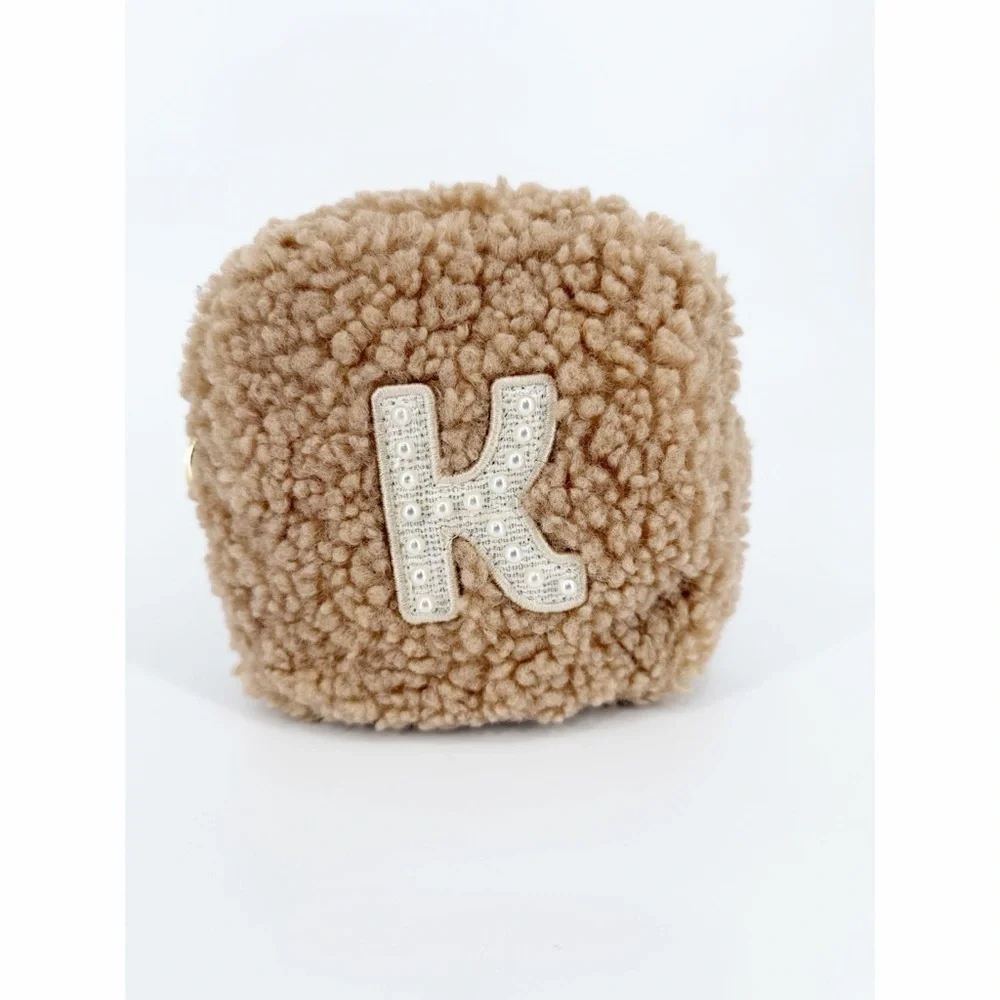 Stoney Clover Soft Mini Pouch with K White Pearl Letter Patch